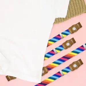 벨트 프리 무지개 ZF 패턴 노버클 무압박 탄성벨트 버클없는 무버클