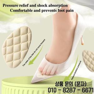 1쌍 여성용 앞발 패드 통증 완화 삽입물 하프 사이즈 깔창 미끄럼 방지 쿠션 통기성 땀 흡수