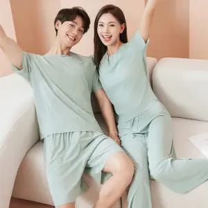 펄제인 남녀 커플 여름 홈웨어 상하세트 SD-250534