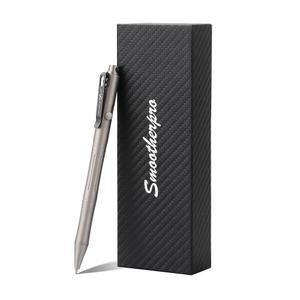 [미국배송] 파일럿 G2 리필 스테인리스 스틸 포켓 클립과 호환되는 스무더프로 티타늄 볼트 액션 펜 샌드블라스트 그레이(RG340)를 위한 EDC 시그니처 비즈니스 글쓰기용