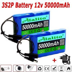 휴대용  12V 50000mAh 3s2p 배터리 호환용 충전식 리튬 이온 팩  DC 12.6v CCTV  호환 모니터