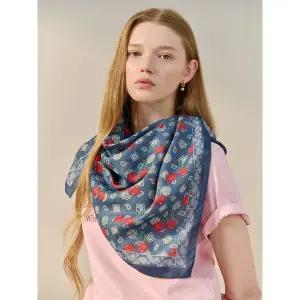 [마쟈]체리 페이즐리 패턴 빅 사각 스카프_P418220608