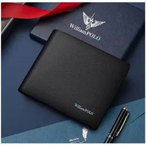 WILLIAMPOLO 윌리엄폴로 남성용 가죽 반지갑 WDE1774