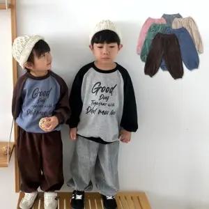 유아동맨투맨 멜로우벨벳 아동 긴바지 조거팬츠 802020