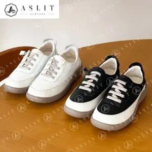 [애슬릿] 키높이 스니커즈 소 가죽 콤비 데일리 운동화 4cm