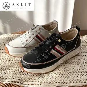 [애슬릿] 키높이 스니커즈 배색 라인 밴딩 통굽 운동화 5cm