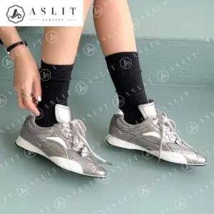 [애슬릿] 여성 스니커즈 메쉬 메탈릭 운동화 단화 플랫
