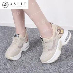 [애슬릿] 키높이 스니커즈 소 가죽 통굽 라인 운동화 5cm