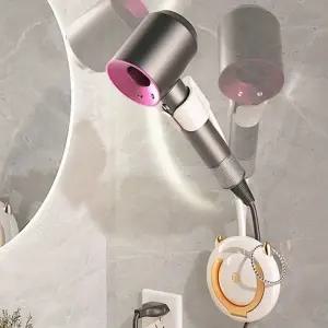 (색상 그레이)스탠드형 드라이기 거치대 욕실 수납 정리