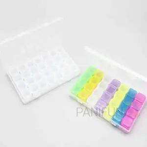 ( )투명 미니 케이스 28칸 부품정리함 미니수납박스 다용도투명정리함 다용도투명수납함 투명수납케이스 투