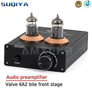 AMXEKR Fever Tube 6A2 Bili-프론트 오디오 프리앰프는 소형 데스크탑 스피커의 음질을 향상시킵니다.