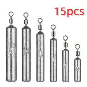 15개 텅스텐 싱커 웨이트 리드 드롭 샷 2g 2.5g 3.5g 5g 7g 10g 14g 20g 메탈 지그 드롭샷 웨이트 낚시 용