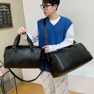 보스톤백여행커플 캠핑 코디 백 레더 트래블 보스턴 가방 짐 여행용