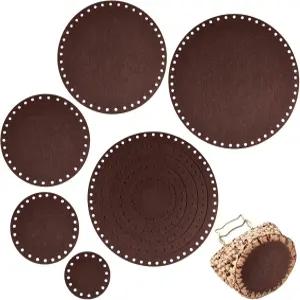 PH PandaHall 10pcs 5사이즈 펠트 바구니 바닥 3.9~11.8인치 평평한 원형 빈 크로셰 천 베이스 DIY 보관