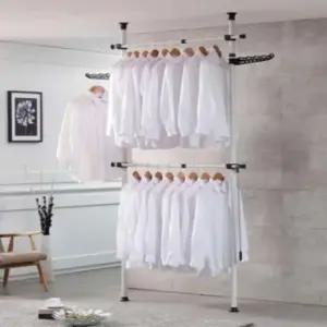 [생활] 2단 행거 고급형 38MM 조립식옷장 옷가게행거