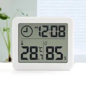 스마트 디지털시계 온습도계(화이트)-DT/벽걸이디지털온습도계/스탠드온습도계/디지털온도계/디지털습도계/