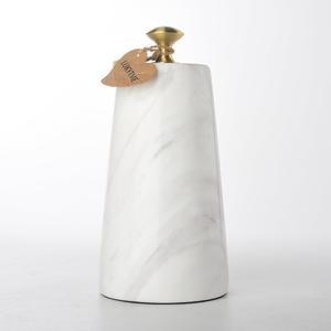 LUKYTM 장식 도어 스토퍼, 솔리드 마블 헤비 듀티 스톱 실내 또는 실외, 황동 손잡이가 있는 내추럴 스톤 모던 스톱, 데코 웨지 홀더, 웨이트 북엔드.