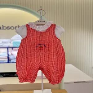 [압소바] 2026SS블룸 오버올 세트(티셔츠포함)(빨강) (1A1321219)