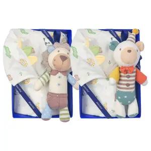 갤러리아 (쌍둥이출산,백일세트)딩동반소바디슈트두벌+사자,곰딸랑이세트(