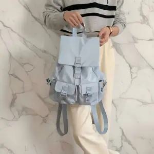 CMB41F5여성 대학생 파스텔 색상 멀티포켓 조리백팩