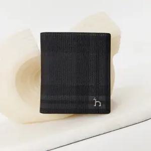 헤지스 액세서리 남성 25SS [스테디셀러]그레이 체크 가죽 카드지갑 WUHO5E200G2