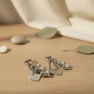 [다잇템] 여성용 하트 액세서리 그런지 실버 키홀더