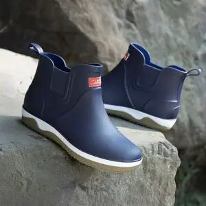 남성 3컬러 앵클 컴팩트 미들컷 레인부츠