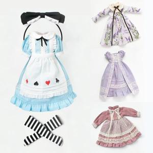 Blythe 옷 빈티지 드레스 귀여운 맥시 유니폼 메이드 세트 Ymy Licca Azones Ob22 24 27 Ker YMY 인형 액세