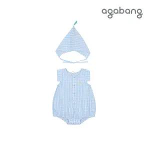 [보리보리/아가방]멜체크바디수트(모자)(BLUE)_01Q32790242