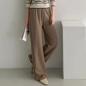 여성 무지 세미 부츠컷 밴딩 바지 츄리닝 트레이닝 나팔 팬츠 긴바지 -WPN0703- 봄 가을