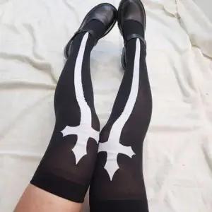 빅 십자가 블랙니삭스 스타킹 할로윈 수녀 코스프레 WFB3C18