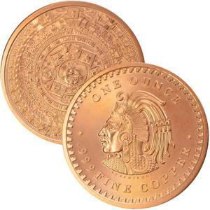 아즈텍 캘린더 1온스 0.999 순동 안 챌린지 캡슐 수집용 코인 원형