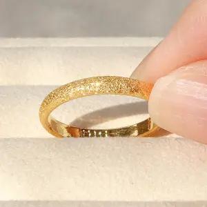 24K 순금 샤이닝 커팅 반지 빈티지 엥게이지 결혼 선물 가족 우정 생일 고급 1D