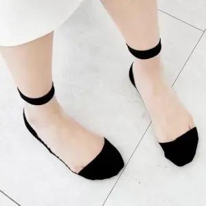 배색 디테일 캐주얼 시스루 발목 스타킹 양말 WF8CD60