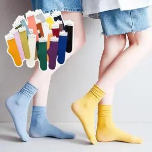 컬러양말 골지 발목스타킹 롤링 컬러 WF8A37C