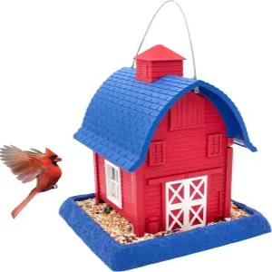 노스 스테이트 빌리지 컬렉션 - 아메리카나 헛간 새 모이통 야외용 매달린 5파운드의 씨앗 보유