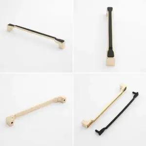 블랙골드 가구손잡이 192mm 씽크대손잡이 서랍장손잡이