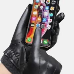 남자 방수 비건 방한 남성 기모 레더 폰터치 장갑