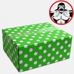 튼튼 택배박스 270 220 120mm 그린 땡땡이 1묶음70장