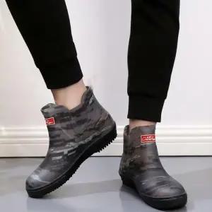 남자 단목 밀리터리 장화 레인부츠 앵클 방수 신발 WE4F8F1