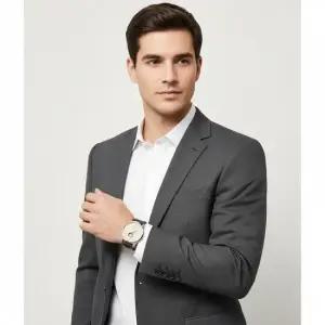 NH9130-17A 오픈하트 남성 가죽시계