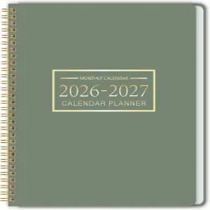 월간 플래너 2026년 1월 - 2027년 12월 24개월 달력 9×11인치 교사 방수 PVC 커버 나선형 경계 시간 관리