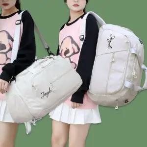 여행 용 백 보스턴 백팩 헬스 옷 짐 가방 아이보리 WFFJ3SC