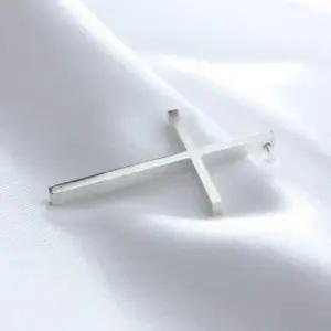 실버 십자가 목걸이 남자 여자 은목걸이 WFFGUVO