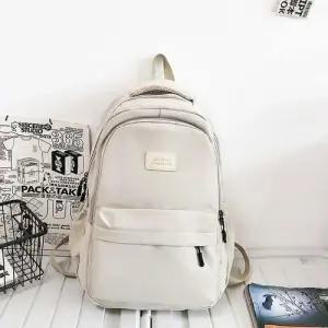 중학생 고등학생 기본 학생백팩 학원 책가방 아이보리 W9E9588
