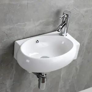 원형 미니 세면대 벽걸이 소형 세면대 인테리어 화장실 욕실