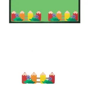 어린이집 유치원 환경판 게시판 꾸미는 색연필울타리 펠트장식40x14 자랑하기 학교