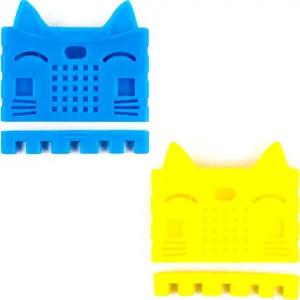 BBC Micro bit V2를 위한 라이징 샘플링 2개 보호 실리콘 보관 케이스 설치하기 쉬운 DIY 개발 노란색과