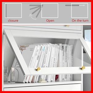 1세트 숨김형 플립업 도어 슬라이드 트랙 (캐비닛 책장용) 측면 장착 설치 조용하고 부드러운 고하중용