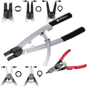 파워빌드 2대. 16인치. / 7인치. 헤비 듀티 스냅링 피스톤 링 플라이어 세트 내부/외부 서클립 - 240178